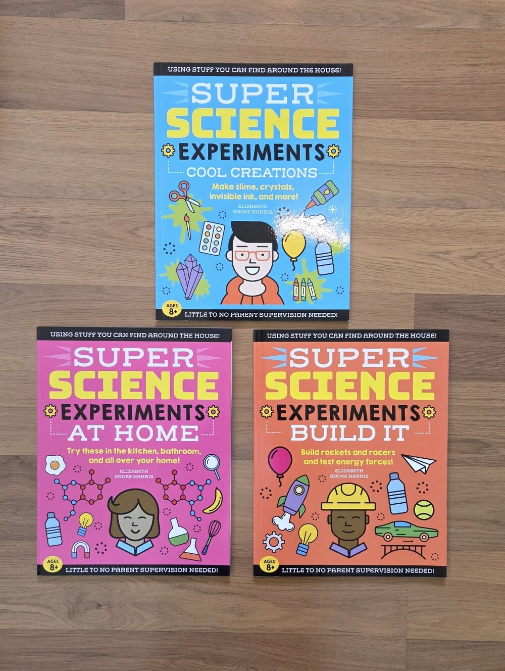 Brand NEW! Super Science Experiments Book Set - Blue, Pink, Orange Covers